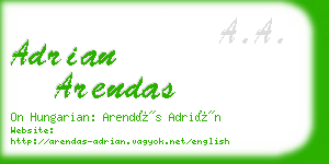 adrian arendas business card